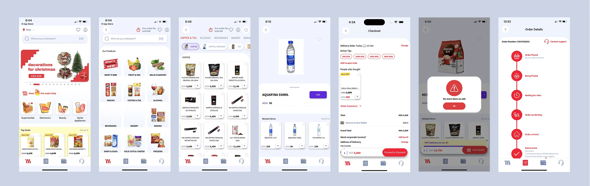 Audit of the existing MANO app screens